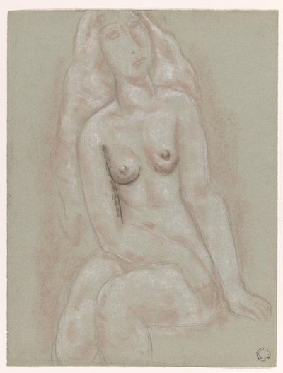 Sittande Kvinna Naken av Leo Gestel