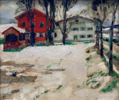 Värdshus i snön av Leo Putz