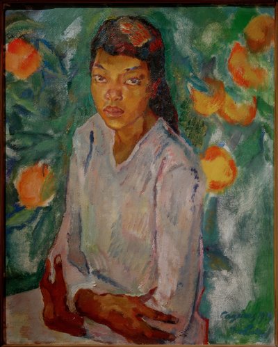 Julia vid apelsinbusken av Leo Putz