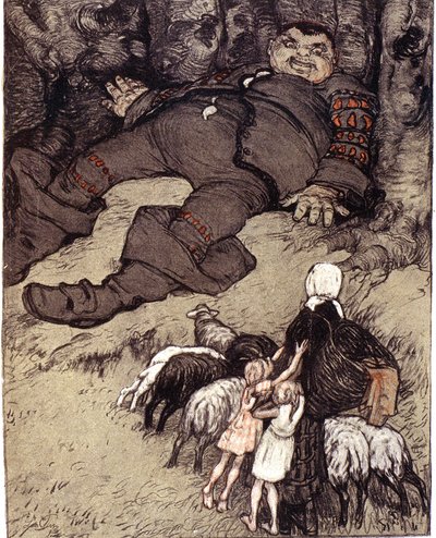 Little Poulet av Perrault. Illustration av Leo Putz av Leo Putz
