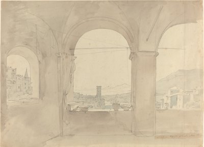 Panorama över Tivoli från en Loggia av Leo von Klenze