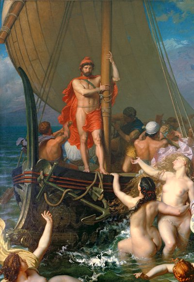 Ulysses och sirenerna (detalj av 154170) av Leon Auguste Adolphe Belly