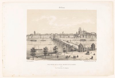 Utsikt över Orléans från Loires vänstra strand Orleans. Vue prize de la rive gauche de la Loire (titel på objekt) Contemporary France (serietitel) La France de nos jours (serietitel på objekt) av Leon Auguste Asselineau