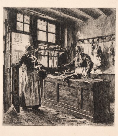 Inredning av en slaktare av Leon-Augustin Lhermitte