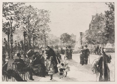 Tuileriernas trädgårdar av Leon-Augustin Lhermitte