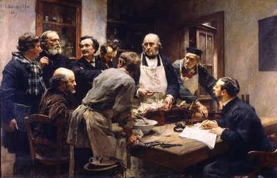 lektionen av Claude Bernard vid College de France av Leon Augustin Lhermitte