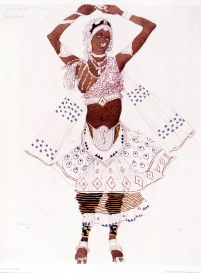 Bayadre-dräkt skapad av Léon Bakst för "The Blue God" av Reynaldo Hahn (1875 - 1947) av Leon Bakst
