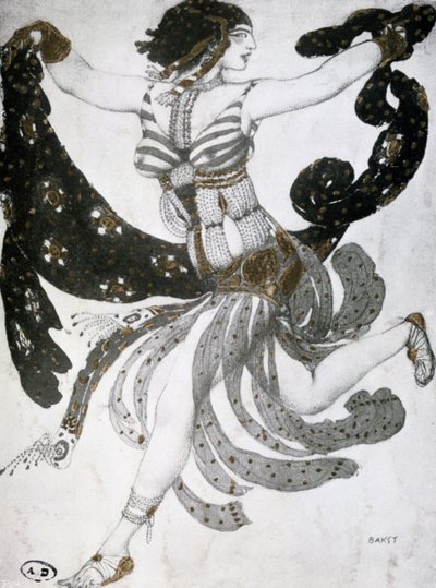 Cleopatra, balettkostymdesign, 1909 av Leon Bakst