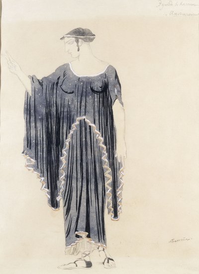 Kostymdesign för Oidipus i Colonus-Antigone, ca. 1899 till 1909 av Leon Bakst