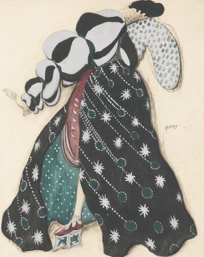 Kostymdesign för baletten The Legend of Joseph av R. Strauss av Leon Bakst