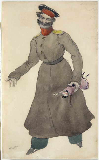 Kostymdesign för baletten The Fairy Doll av J. Bayer, 1903 av Leon Bakst