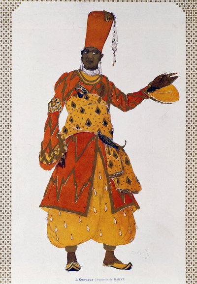 Eunuck, kostym för balett Scheherazade (akvarell) av Leon Bakst
