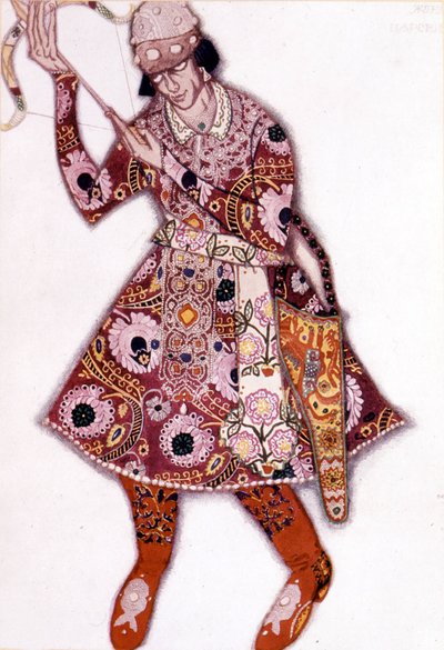 Léon Baksts kostym för "The Firebird" av Stravinsky på Parisoperan, juni 1910 av Leon Bakst
