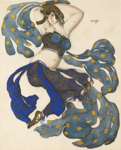 Odalisk. Kostymdesign för baletten Sheherazade av N. Rimsky-Korsakov av Leon Bakst