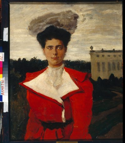 ""Porträtt av Helene Vladimirovna de Russie (1882-1957)"" (Porträtt av storhertiginnan Elena Vladimirovna av Ryssland (1882-1957)) Peinture de Leon Bakst (1866-1924) Dim 81x65 cm Olja på duk Kazakiska statens konstmuseum Republiken, Almaty av Leon Bakst
