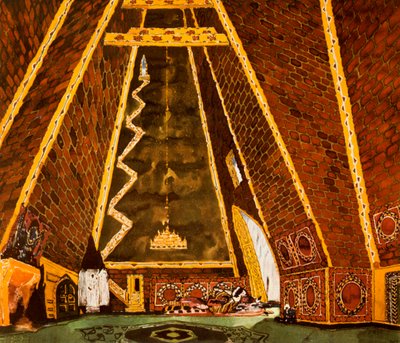 Scenografi för Thamar, balett av Mily Balakirev, 1912 av Leon Bakst