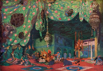 Plats för Scheherazade, 1910 av Leon Bakst