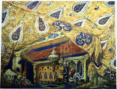 Scenografi för baletten Sheherazade av N. Rimsky-Korsakov, 1910 av Leon Bakst