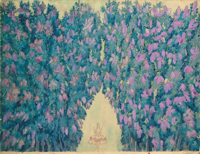 Scenografi för baletten Törnrosa av P. Tchaikovsky, 1921. av Leon Bakst