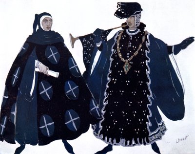 Two Heralds, balettkostymdesign, 1911 av Leon Bakst