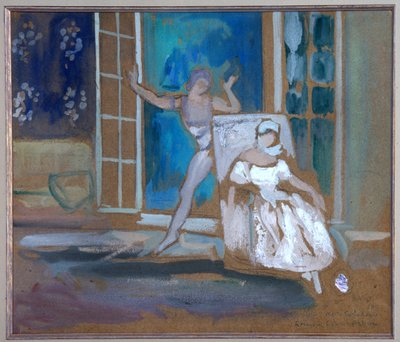 Vaslav Nijinsky (1889-1950) och Tara Karasavina (1885-1978) i baletten "Le Spectre de la Rose" av Leon Bakst