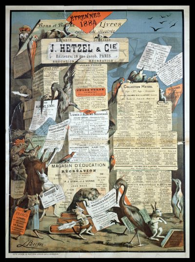Annons för förlaget Hetzel från Le Monde Illustre, december 1883. av Leon Becker