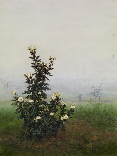 Mattram framför ett landskap, Issy-les-Moulineaux (?) av Léon Bonvin