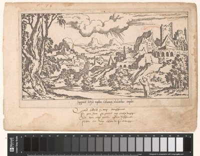 Callisto som en björn tigger till Jupiter i ett landskap av ruiner Le Fable de Calisto (serietitel) Myth of Callisto (serietitel) av Leon Davent