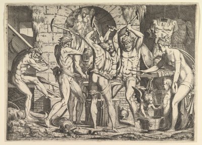 Venus i Vulcans smedja, 1546-47. av Leon Davent