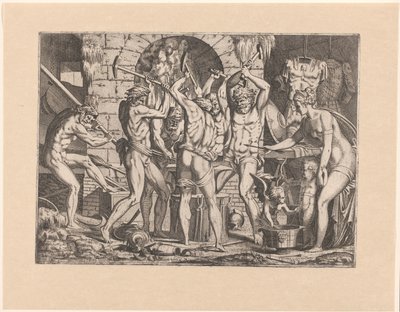 Venus i de smidse van Vulcanus av Leon Davent