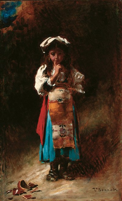 Den trasiga kannan (olja på duk) av Leon Joseph Florentin Bonnat
