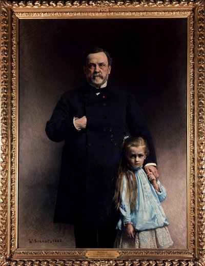 Louis Pasteur och hans barnbarn, Camille Vallery Radot - av Bonnat av Leon Joseph Florentin Bonnat