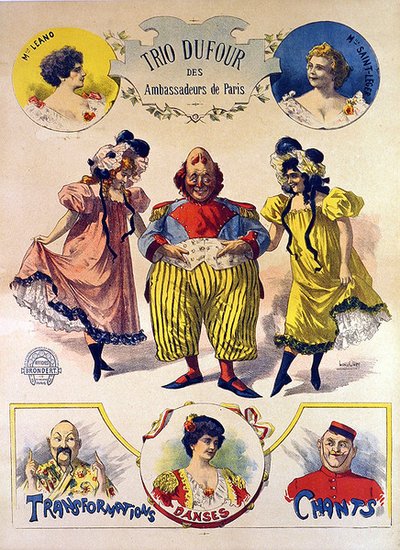 Trio DuFour affisch (färg litho) av Leon Louis Oury