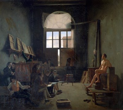 Davids verkstad, 1814. av Leon Mathieu Cochereau