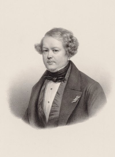 Porträtt av kompositören Auguste-Mathieu Panseron 1796-1859, 1850. av Leon Noel