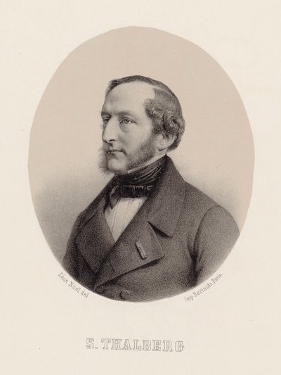 Porträtt av pianisten och kompositören Sigismund Thalberg 1812-1871, ca 1860. av Leon Noel