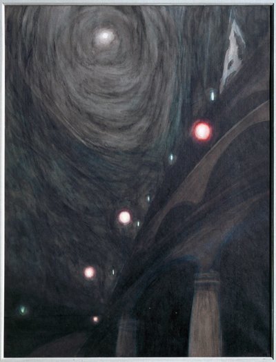 Clair de Lune et Lumieres. Gouache på papper ... (gouache på papper) av Leon Spilliaert