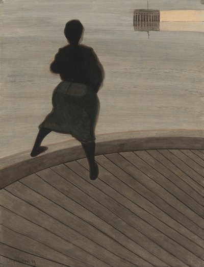 Fiskarkvinna på piren av Leon Spilliaert