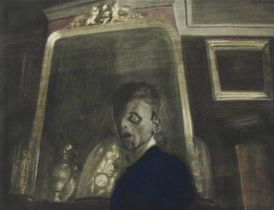 Självporträtt före spegeln, 1908. av Leon Spilliaert