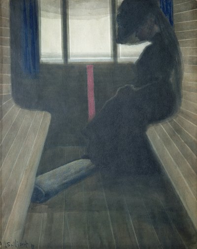 Kvinnan på tåget, änkan av Leon Spilliaert
