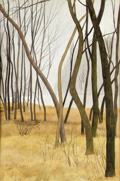Träd (akvarell och penna på papper) av Leon Spilliaert