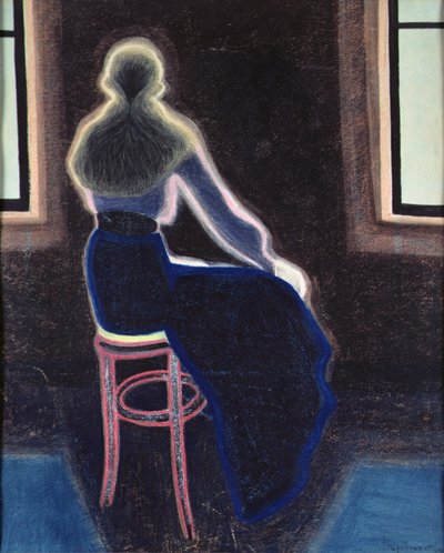 Ung kvinna på en pall av Leon Spilliaert
