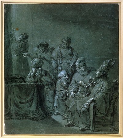 Ett bibliskt ämne, 1600-talet. av Leonard Bramer