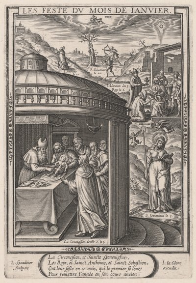 Januarifestligheterna (januari: omskärelsen) av Leonard Gaultier