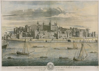 Towern i London under befäl av högern Robert Lucas av Leonard Knyff