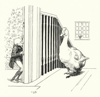 Goosey, goosey, gander (gravyr) av Leonard Leslie Brooke