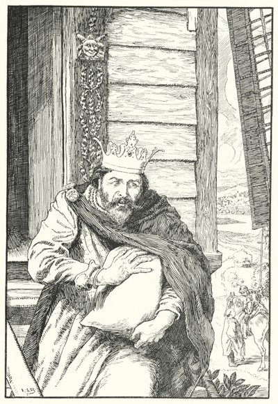 Han stal tre hackar kornmjöl (gravyr) av Leonard Leslie Brooke