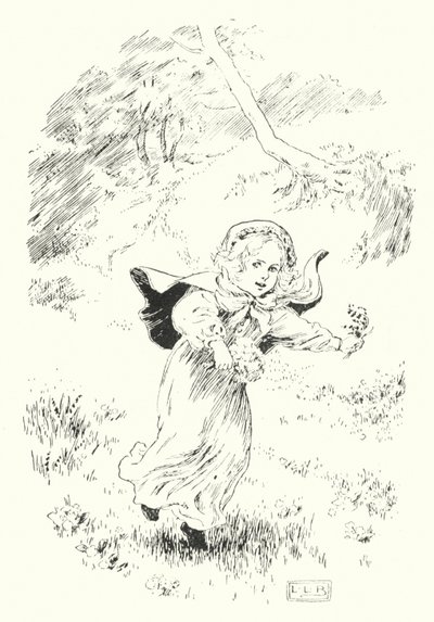 Här är jag, lilla hoppande Joan (gravyr) av Leonard Leslie Brooke