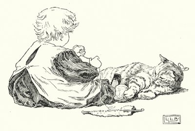 Jag älskar lilla fitta, hennes päls är så varm (gravyr) av Leonard Leslie Brooke