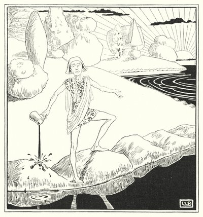 Om hela världen var äppelpaj, och allt havet var bläck (gravyr) av Leonard Leslie Brooke